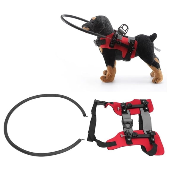 Blind Dog Halo Harness, Lightweight Adjustable Blind Ring for Dogs Cats, Pet Harness Guide Device