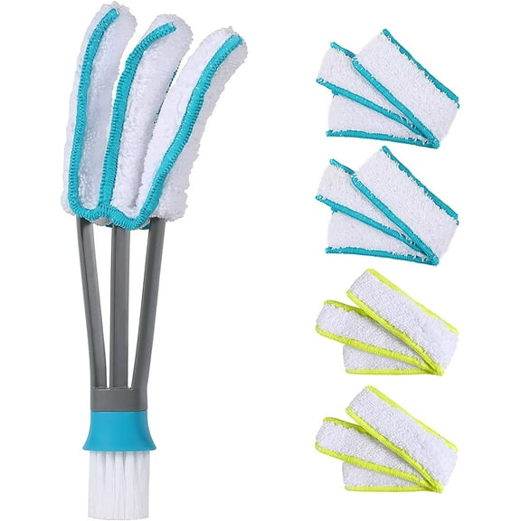 Blind Duster, Window Cleaner Duster Brush with 5 Microfiber Sleeves, Cleaning Tools for Vertical Blinds Air Conditioner Dust Ceiling Fans Dust Collector