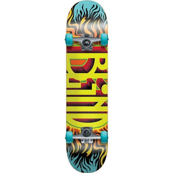 Blind Fuego Mini Skateboard Complete Blue Yellow 7