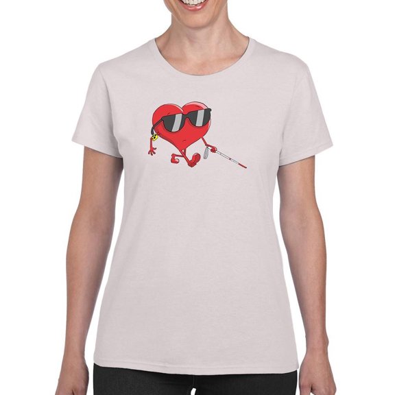 Blind Heart T-Shirt Women -Engin Selcuk Designs, Female 3X-Large