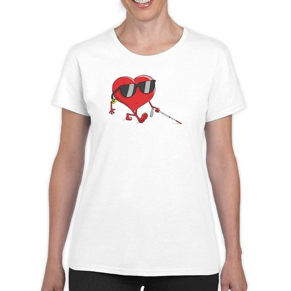 Blind Heart T-Shirt Women -Engin Selcuk Designs, Female Medium