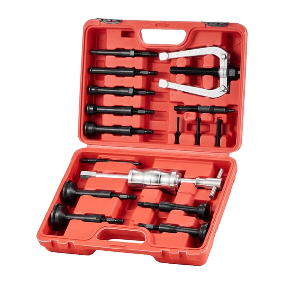 Blind Hole Bearing Puller Set 16-Piece, Internal Bearing Extractor Kit with Slide Hammer and 10 Collets, Pilot Bearing disassemble