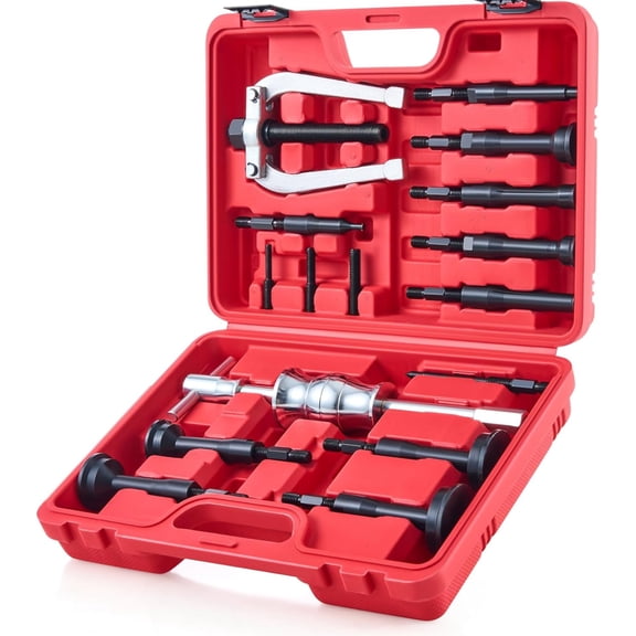 Blind Hole Collet Bearing Race and Seal Puller Extractor Kit, Slide Hammer Pilot Insert Inner Internal Bearing Removal Tool Set, 16PCS