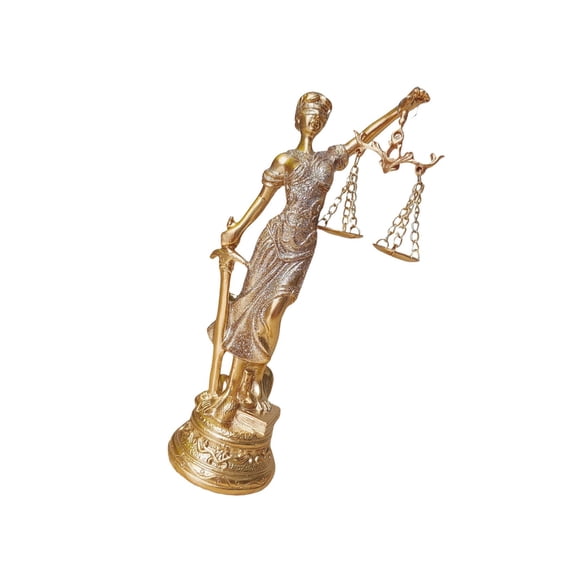 Blind Law Woman Statue Resins Lady Justices Sculpture with Scale Greek Roman Fairness Figurine Ornament Gift for Lawyer