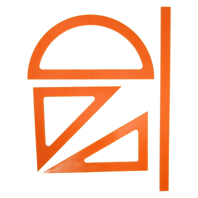 Blind Learning Supplies Braille Ruler Set Triangular Protractor and