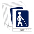 thumbnail image 1 of Blind Low Vision Impaired Disability Car Window Bumper Water Bottle Phone Tablet Laptop Waterproof Vinyl Decal Sticker Set 5-Pack - Gloss Finish - 5.0", 1 of 7