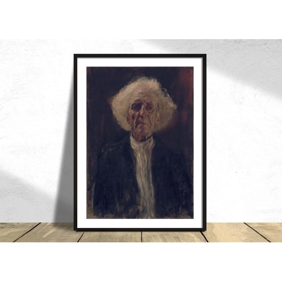 Blind Man Gustav Klimt Art Nouveau Style Reproduction Retro Man Vintage Poster Golden Period Portrait, Unframed Paper Poster 8x10in