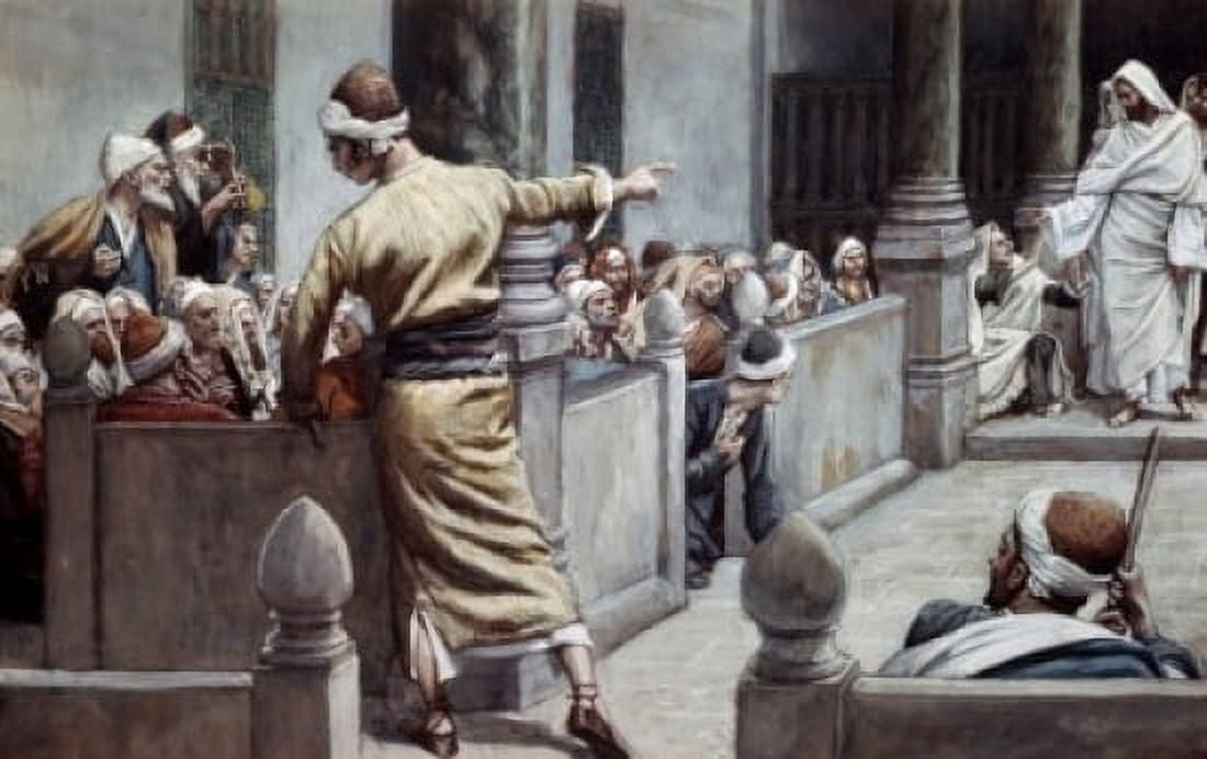Blind Man Tells His Story to the Jews James Tissot (1836-1902 French) Canvas Art - James Tissot (24 x 36)