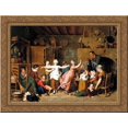 thumbnail image 1 of Blind Man's Bluff 24x18 Gold Ornate Wood Framed Canvas Art by John Lewis Krimmel, 1 of 2