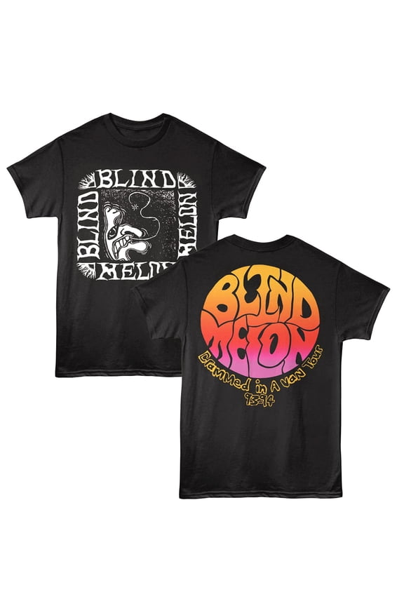 Blind Melon - Crammed In A Van - American Classics - Black 2-Sided Print Adult Short Sleeve T-Shirt