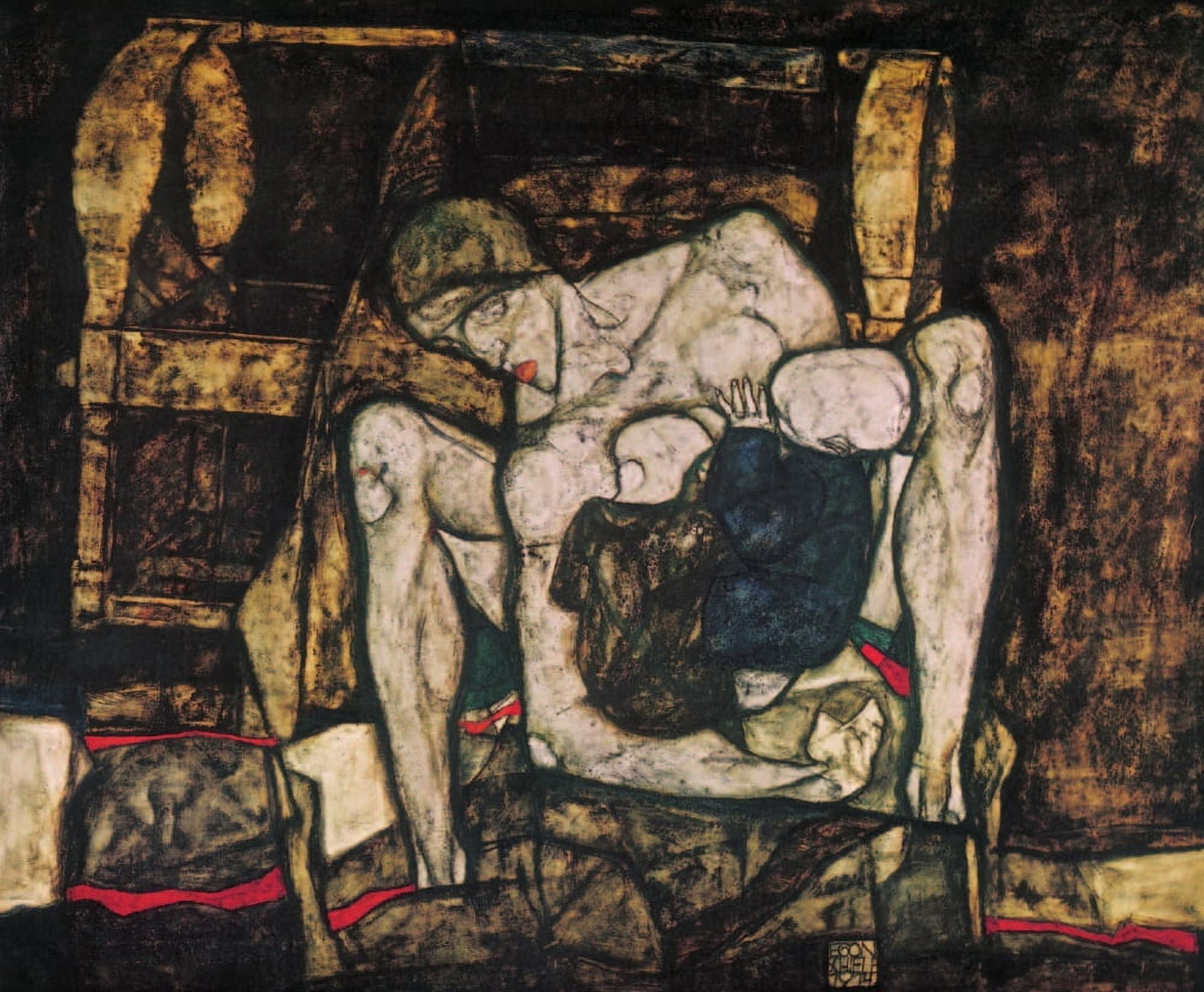 Blind Mother 1914 Canvas Art - Egon Schiele (18 x 24)
