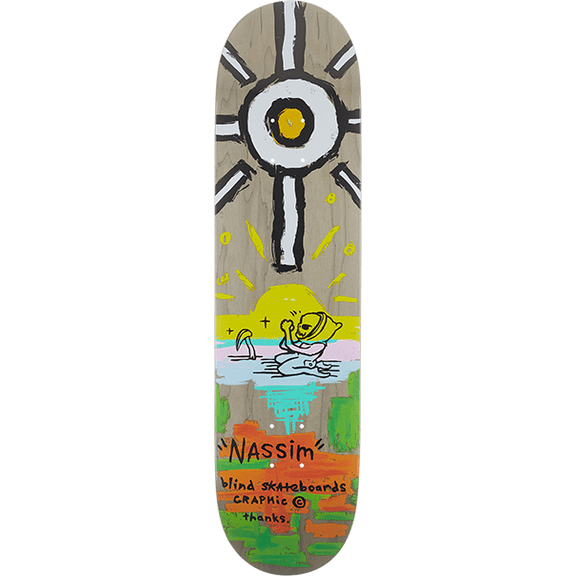 Blind Nassim Reaper Pray Skateboard Deck-8.0 Blu/Nat S.Sapr7