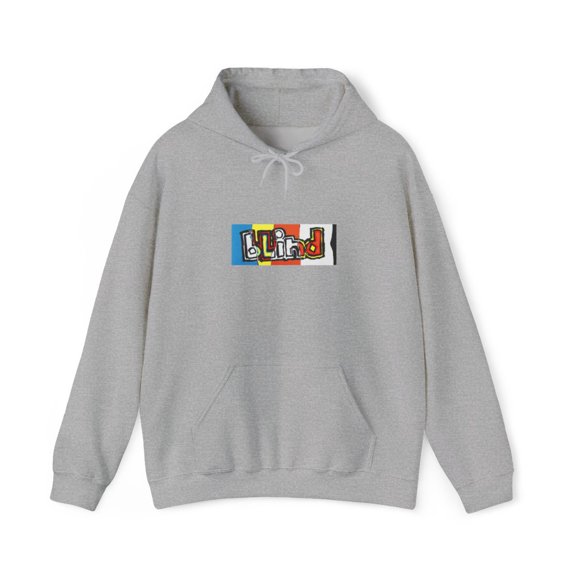 Blind OG Ripped Skateboard 90s 00s Vintage Classic Hoodie Print - L / Sport Grey