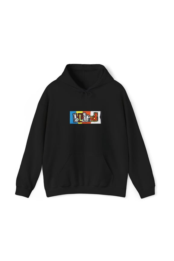Blind OG Ripped Skateboard 90s 00s Vintage Classic Hoodie Print - S / Black