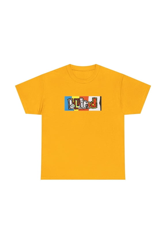 Blind OG Ripped Skateboard 90s 00s Vintage Classic T Shirt Design Print - Gold / S