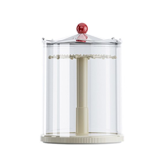 Blind Pack Collectible Rotating Stand Display Rack with Multi Storage, Clear Lid & ABS Base