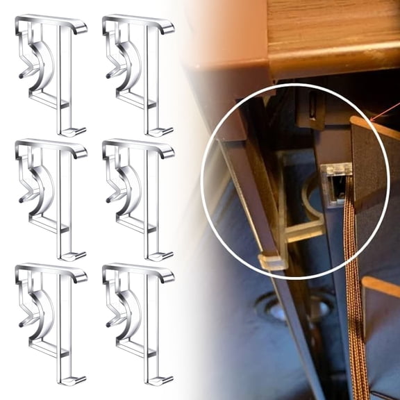 Blind Repair Clips, 6 Pack 2 Inch Hidden Retainer Clips for Wood & Faux Wood Blinds, No-Drill Plastic Holder for Securing Window Blinds