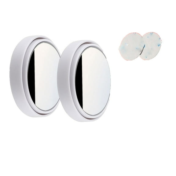 Blind Spot Car Mirror Truck 2 Pack,2" Round Rear View Mirrors Frameless HD Glass 360 Degree Adjustable Wide-angle Suction Cup Design Side Blindspot Convex Universal Fit Automotive Exterior Accessories