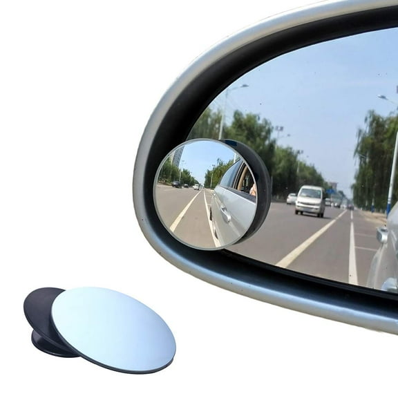 Blind Spot Mirrors, Round Frameless 360 Rotate Sway Adjustable HD Glass Convex Mirror Maximize RearView Universal for Car SUV Trucks Traffic Safety - Pack 2