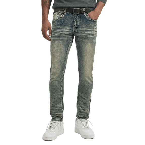 Blind Trust Men's Acid Washed Slim Fit Jeans (Lt Tint, 28x32) BTP24082