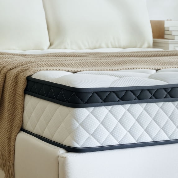 10" Queen Mattress Memory Foam & Individual Pocket Spring Hybrid Mattress, Medium Firmness, Mattress in a Box, CertiPUR-US