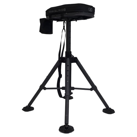 Blinds - High Hunting Stool - Powder-Coated Steel Seat, 20 x 10 x 10 in, 12 lbs, Swivel Design - RB7047