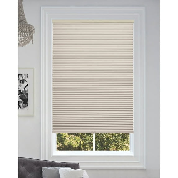 BlindsAvenue Cordless Blackout Cellular Honeycomb Shade, 9/16" Single Cell, Fawn 16 - 29 Inches 72 Inches 28.5" W x 72" H