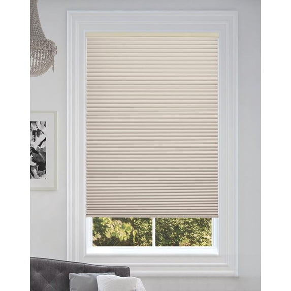 BlindsAvenue Cordless Blackout Cellular Honeycomb Shade, 9/16" Single Cell, Fawn, Size: 29" W x 72" H
