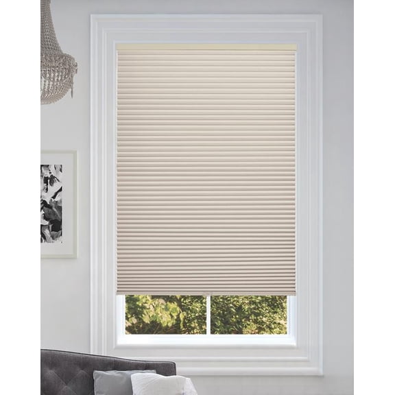 BlindsAvenue Cordless Blackout Cellular Honeycomb Shade, 9/16" Single Cell, Fawn, Size: 47.5" W x 48" H
