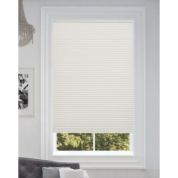 BlindsAvenue Cordless Blackout Cellular Honeycomb Shade, 9/16" Single Cell, White Dove, Size: 35" W x 72" H