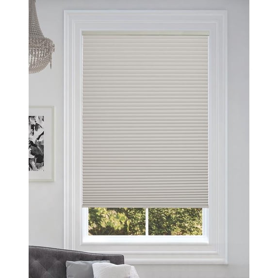 BlindsAvenue Cordless Blackout Cellular Honeycomb Shade, 9/16" Single Cell, Winter White, Size: 22" W x 48" H