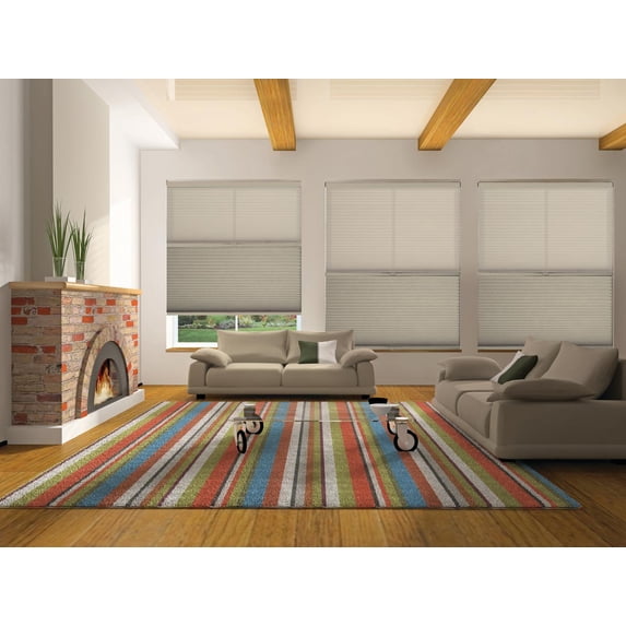 BlindsAvenue Cordless Day/Night Cellular Honeycomb Shade, 9/16" Single Cell, Fawn, Size: 72" W x 72" H