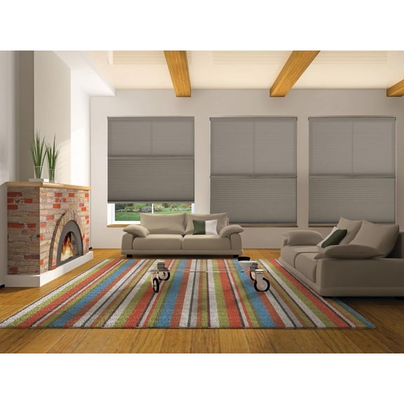 BlindsAvenue Cordless Day/Night Cellular Honeycomb Shade, 9/16" Single Cell, Warm Cocoa, Size: 48" W x 48" H