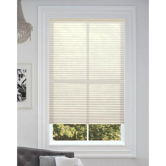 BlindsAvenue Cordless Light Filtering Cellular Honeycomb Shade, 9/16" Single Cell, Fawn, Size: 26.5" W x 48" H
