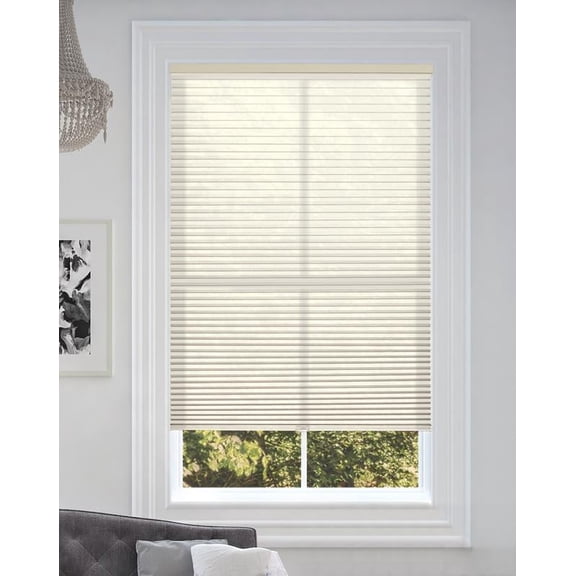 BlindsAvenue Cordless Light Filtering Cellular Honeycomb Shade, 9/16" Single Cell, Fawn, Size: 26" W x 72" H