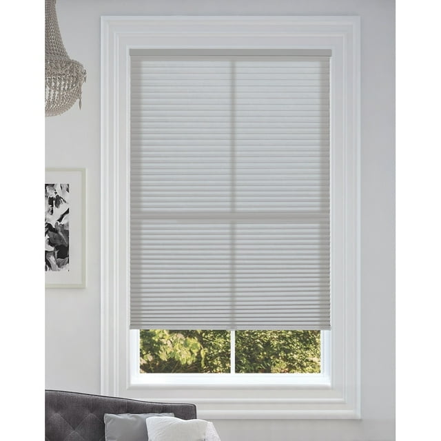 BlindsAvenue  Cordless Light Filtering Cellular Honeycomb Shade, 9/16" Single Cell, Gray Sheen 30 - 39 Inches 72 Inches 39" W x 72" H