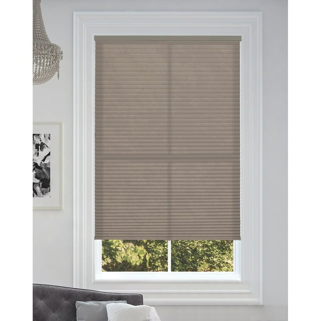 BlindsAvenue  Cordless Light Filtering Cellular Honeycomb Shade, 9/16" Single Cell, Sticks & Stones 40 - 49 Inches 48 Inches 47.5" W x 48" H