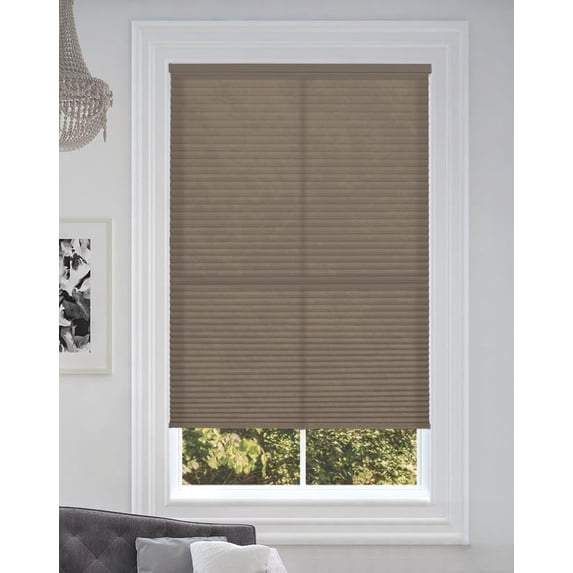 BlindsAvenue Cordless Light Filtering Cellular Honeycomb Shade, 9/16" Single Cell, Warm Cocoa, Size: 21.5" W x 72" H