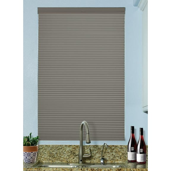 BlindsAvenue Cordless Top Down/Bottom Up Blackout Cellular Honeycomb Shade, 9/16" Single Cell, Antique Pewter, Size: 52.5" W x 72" H