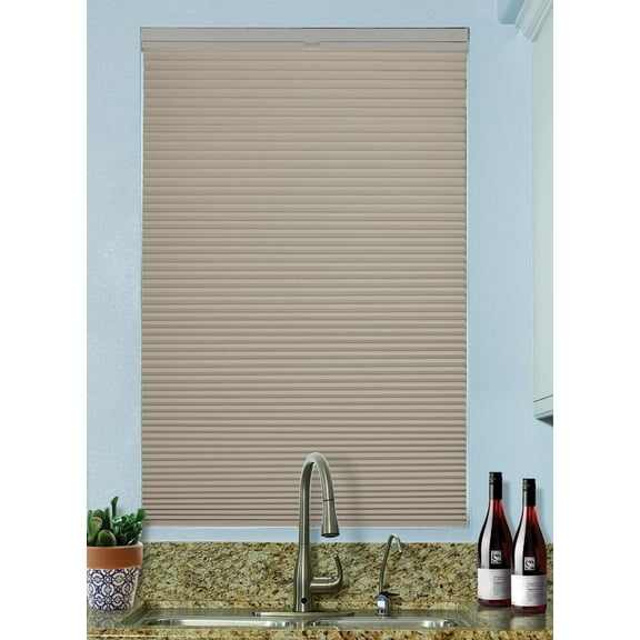 BlindsAvenue Cordless Top Down/Bottom Up Blackout Cellular Honeycomb Shade, 9/16" Single Cell, Misty Gray, Size: 23.5" W x 48" H