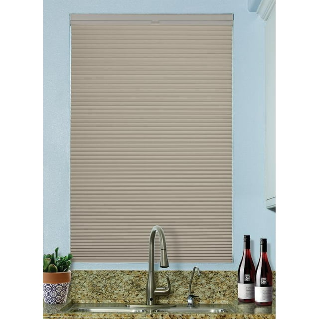 BlindsAvenue Cordless Top Down/Bottom Up Blackout Cellular Honeycomb Shade, 9/16" Single Cell, Misty Gray, Size: 24.5" W x 48" H