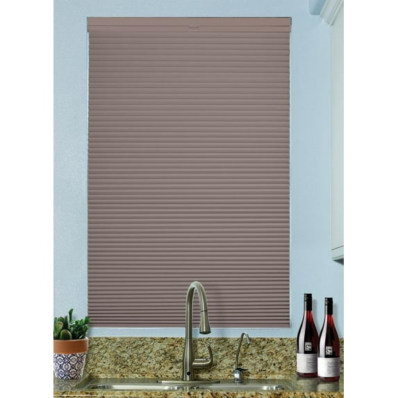 BlindsAvenue Cordless Top Down/Bottom Up Blackout Cellular Honeycomb Shade, 9/16" Single Cell, Sticks & Stones, Size: 39.5" W x 48" H