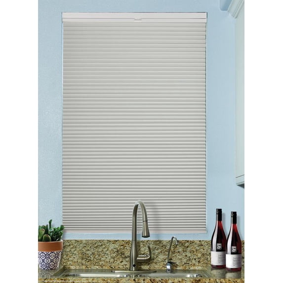 BlindsAvenue Cordless Top Down/Bottom Up Blackout Cellular Honeycomb Shade, 9/16" Single Cell, White Dove, Size: 50" W x 48" H
