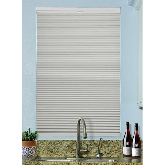 BlindsAvenue Cordless Top Down/Bottom Up Blackout Cellular Honeycomb Shade, 9/16" Single Cell, White Dove, Size: 69" W x 72" H