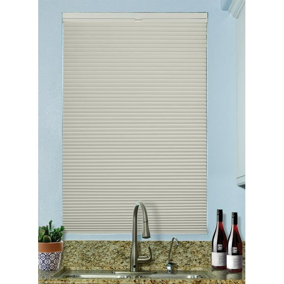 BlindsAvenue Cordless Top Down/Bottom Up Blackout Cellular Honeycomb Shade, 9/16" Single Cell, Winter White, Size: 23" W x 48" H