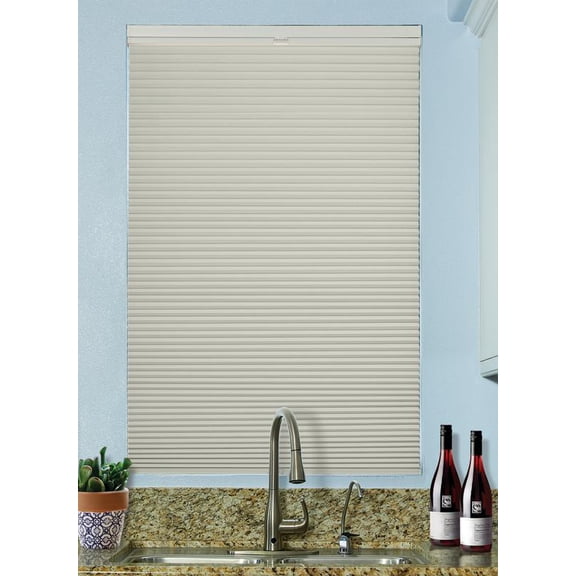 BlindsAvenue Cordless Top Down/Bottom Up Blackout Cellular Honeycomb Shade, 9/16" Single Cell, Winter White, Size: 42" W x 72" H