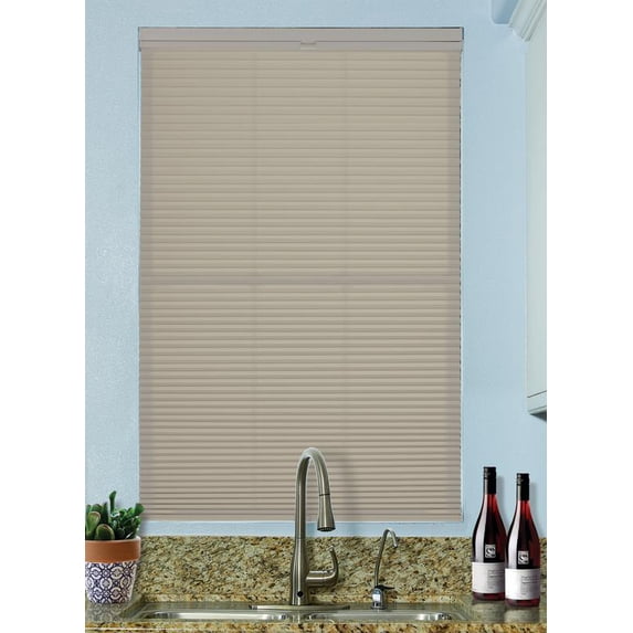 BlindsAvenue Cordless Top Down/Bottom Up Light Filtering Cellular Honeycomb Shade, 9/16" Single Cell, Misty Gray, Size: 66" W x 48" H