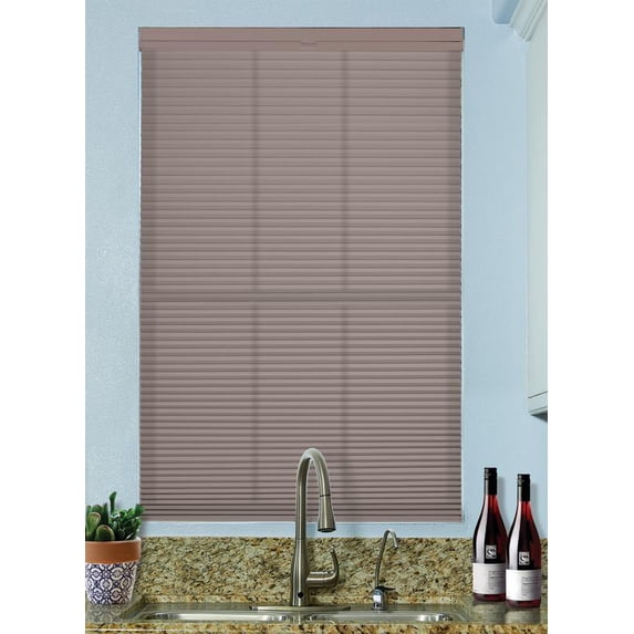 BlindsAvenue Cordless Top Down/Bottom Up Light Filtering Cellular Honeycomb Shade, 9/16" Single Cell, Sticks & Stones, Size: 53" W x 72" H