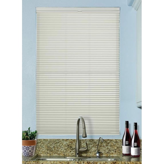 BlindsAvenue Cordless Top Down/Bottom Up Light Filtering Cellular Honeycomb Shade, 9/16" Single Cell, Winter White, Size: 41" W x 48" H