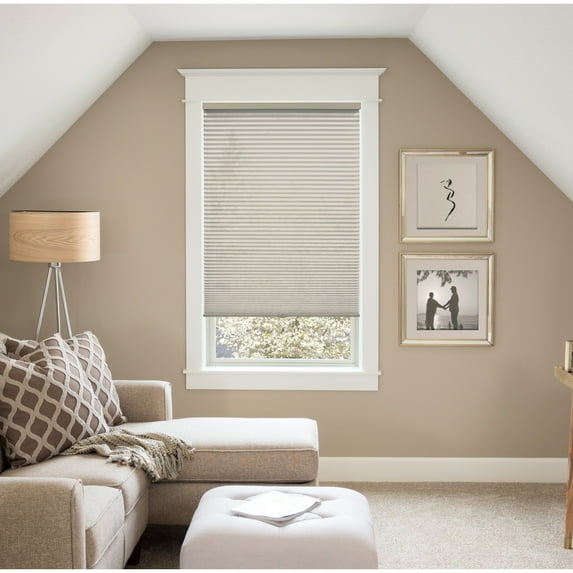 BlindsAvenue Custom 3/4" Pleat, Cordless Cellular Shades, Color Sand, Light Filtering Fabric 70" W x 48" H